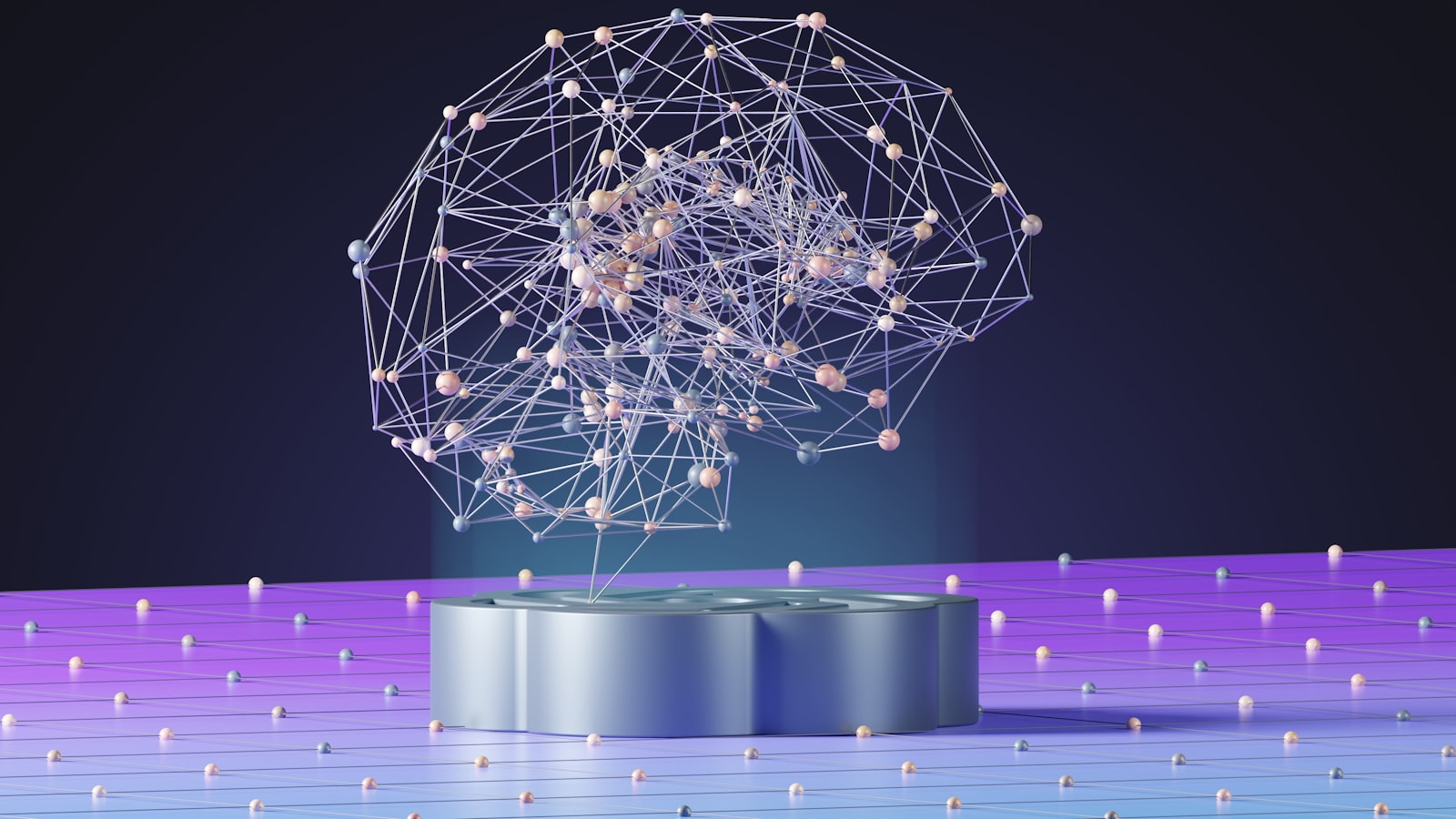 Abstract AI network visualization for Multi-Agent RAG Research featured project